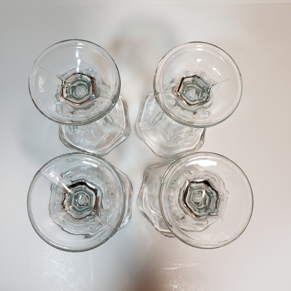Vtg Anchor Hocking Clear Glass Footed Sundae Glass Fountainware Tulip (Set of 4) - Picture 4 of 11